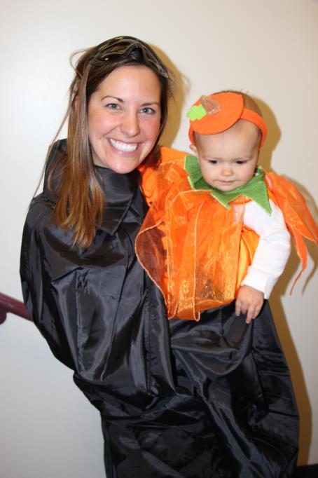 Halloween - Mrs. Raven and her pumpkin!