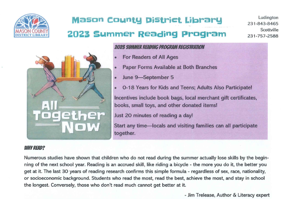 Summer Reading Program (June 9-September 5)